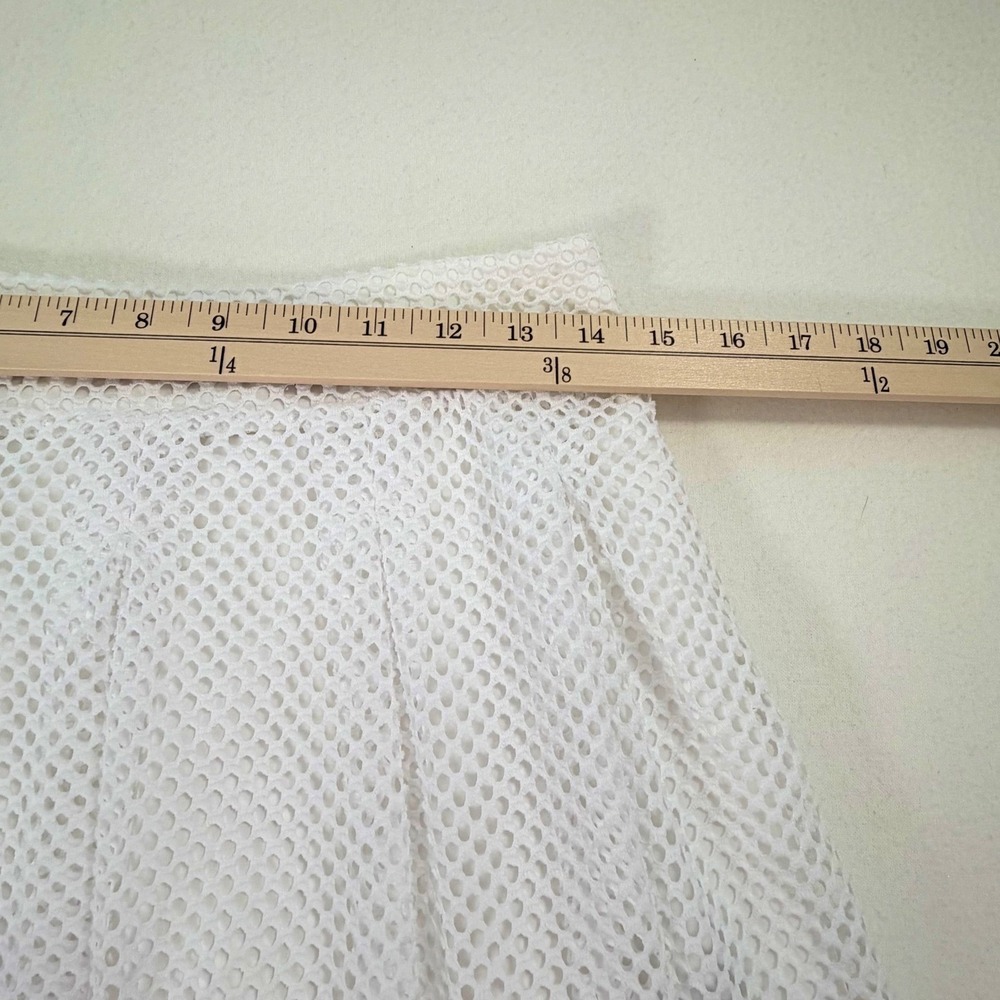 Banana Republic Mini Skirt White Knit Lace Pleated Tenniscore Coastal Preppy 4 - Picture 15 of 16
